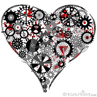 Iron heart Vector Illustration