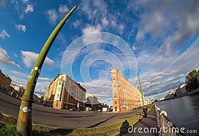 Iron-house in Sadovaya Street, Saint-Petersburg Editorial Stock Photo