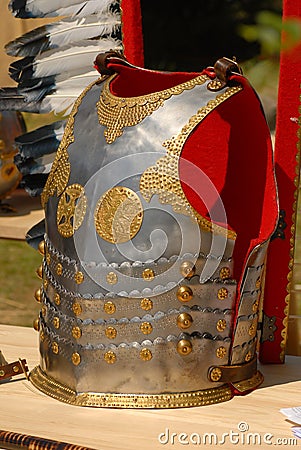 Iron hussar armor from middle ages Editorial Stock Photo