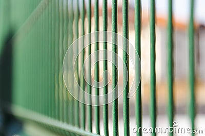 Iron jail cell bars Stock Photo