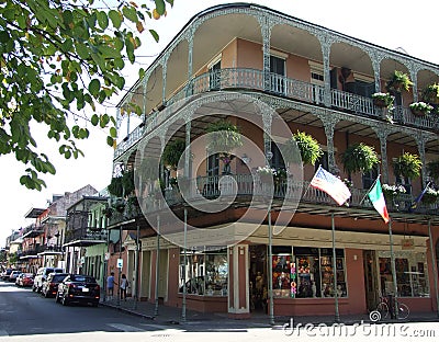 French Quarter balconies Editorial Stock Photo