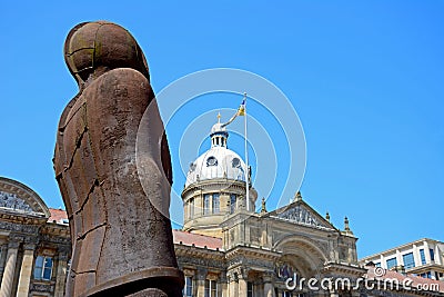 Iron Man and Council House, Birmingham. Editorial Stock Photo