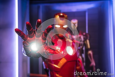 Iron Man, wax sculpture, Madame Tussaud Editorial Stock Photo