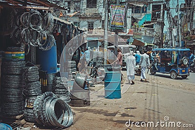 Iron Market in Varanasi, India Editorial Stock Photo
