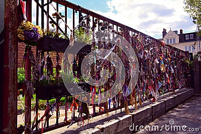 An iron memorial shrine gate at Crossbones Garden , London, UK Stock Photo
