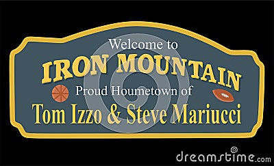 Iron Mountain Michigan with best quality design Vector Illustration