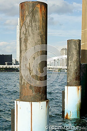 Iron pillar Stock Photo