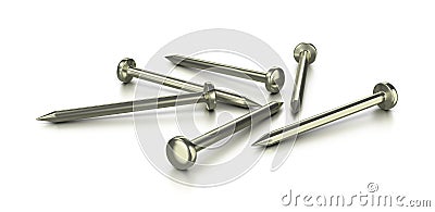 Iron Pin Nails Stock Photo