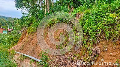 Iron pipes are used for the process of supplying water to residents' homes Stock Photo