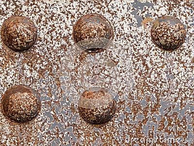 Iron rivets steel surface background texture Stock Photo