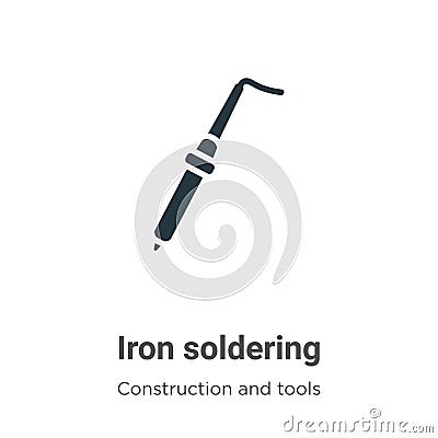 Iron soldering vector icon on white background. Flat vector iron soldering icon symbol sign from modern construction and tools Vector Illustration