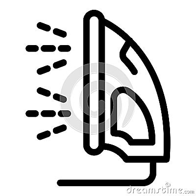 Iron steam cleaner icon, outline style Vector Illustration