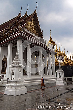 Iron temple Loha Prasat in Wat Ratchanatdaram Bangkok Editorial Stock Photo