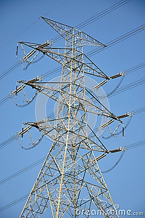 Iron tower of electric power transferring Stock Photo