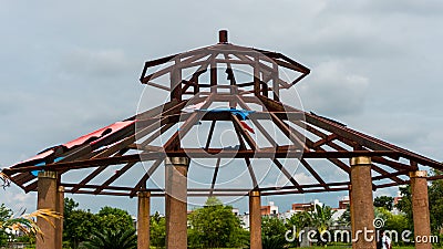 Iron tower stadium small , sitting Place Stock Photo