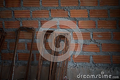 Iron used in construction. Stock Photo