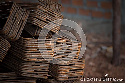 Iron used in construction. Stock Photo