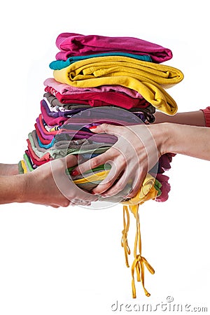 Ironed clothes Stock Photo