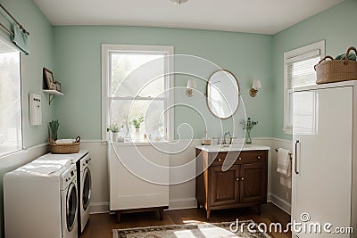 Showcasing Interior Design in Style Vintage Voyage Stock Photo