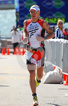 Ironman triathlete Andi Boecherer Editorial Stock Photo