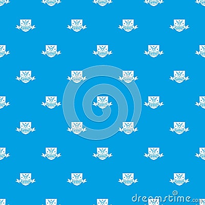 Ironwork pattern vector seamless blue Vector Illustration