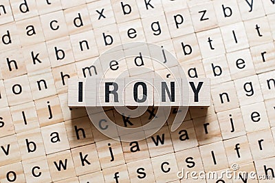 Irony word concept Stock Photo