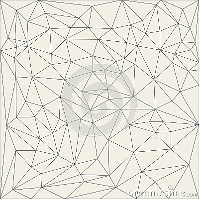 Irregular abstract linear grid. Reticulated monochrome texture pattern Cartoon Illustration