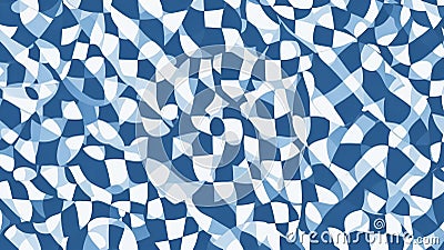 Irregular blue and white block layers woven background Generative AI Stock Photo