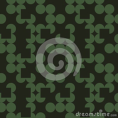 Irregular circle grid seamless pattern Vector Illustration
