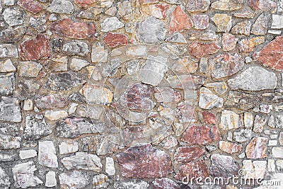 Irregular stone wall Stock Photo