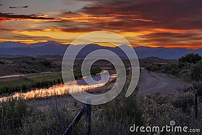 Irrigation Canal Stock Photo