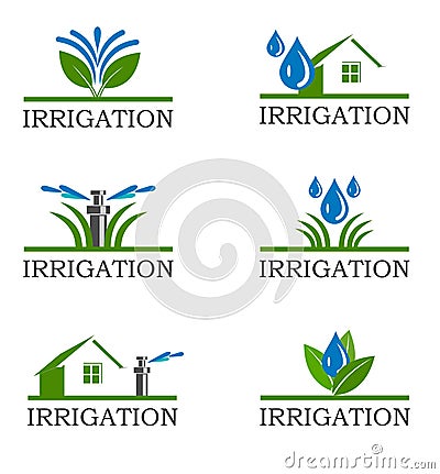 Irrigation icons Vector Illustration