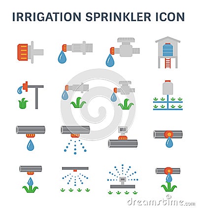 Irrigation sprinkler icon Vector Illustration