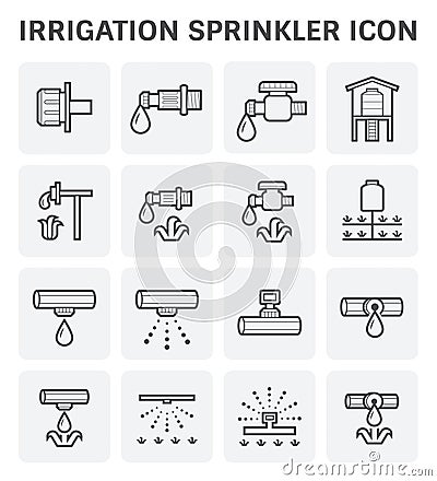 Irrigation sprinkler icon Vector Illustration