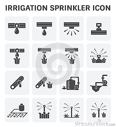 Irrigation sprinkler icon Vector Illustration