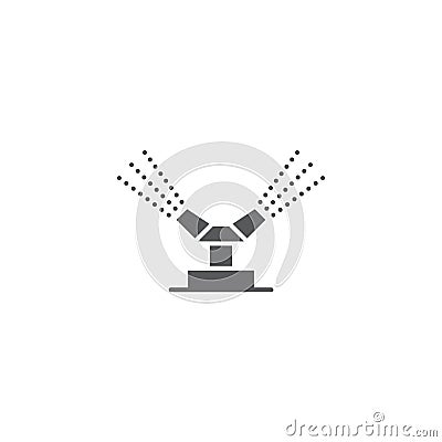 Irrigation sprinklers vector icon isolated on white background Vector Illustration