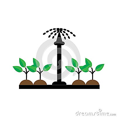 irrigation system or plant watering icon Vector Illustration