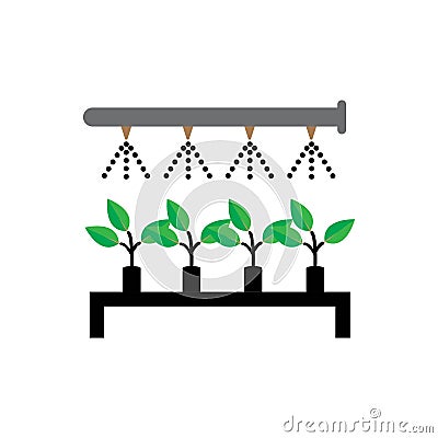 irrigation system or plant watering icon Vector Illustration