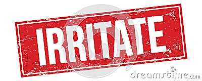 IRRITATE text on red grungy rectangle stamp Stock Photo