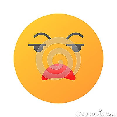 Irritated emoji vector design, ready to use and download premium vector Vector Illustration