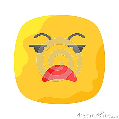 Irritated emoji vector design, ready to use and download premium vector Vector Illustration