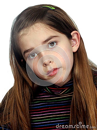 Irritated Girl Stock Photo