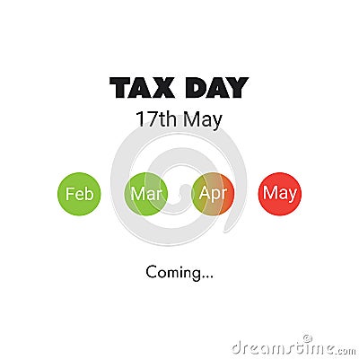 IRS Tax Day Is Coming - Design Template Vector Illustration