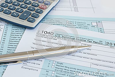 IRS 1040 Editorial Stock Photo