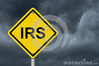 IRS Warning Sign Stock Photo