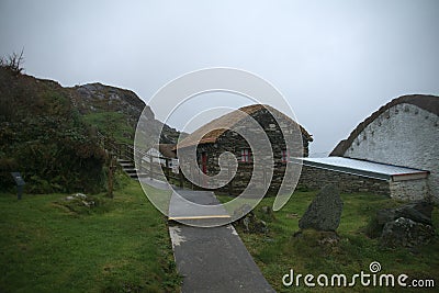 Irsih Village Glencolumbkille on the coast Stock Photo