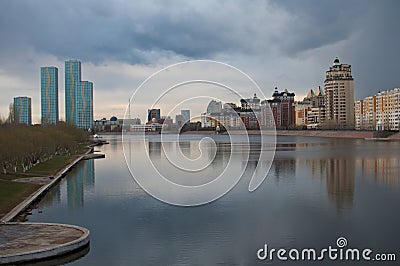 Irtysh River embankment Stock Photo