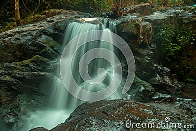 Iruppu waterfalls at nagarhole karnataka Stock Photo