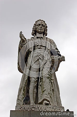 Isaac Watts statue, Southampton Stock Photo