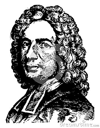 Isaac Watts, vintage illustration Vector Illustration